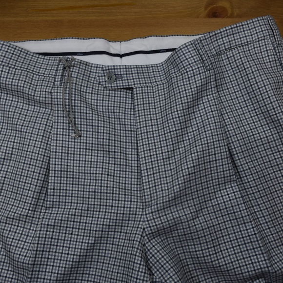 $960 Brioni Montana Blue Grey Silk Linen Pants 38 - Picture 3 of 8